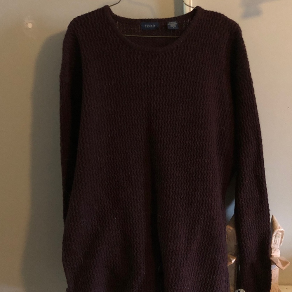 IZOD Maroon Textured Sweater